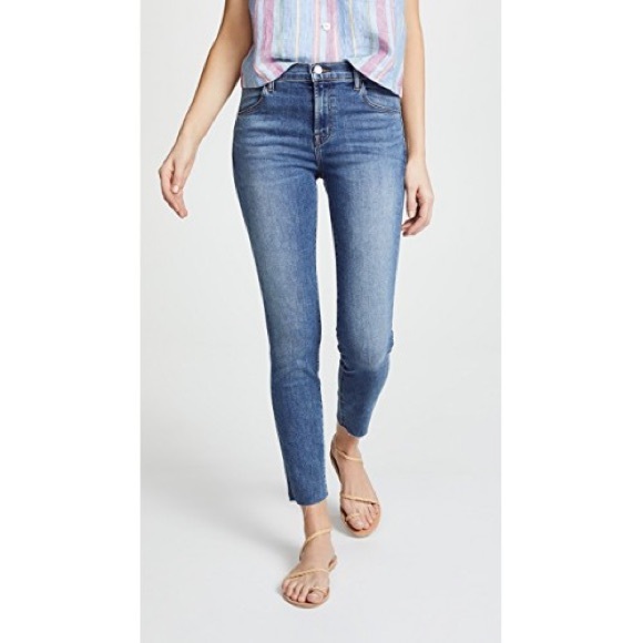 NWT J Brand Alana High Rise Crop Skinny Jeans Delphi Fabric Denim Raw hem, sz 26 - Picture 12 of 16